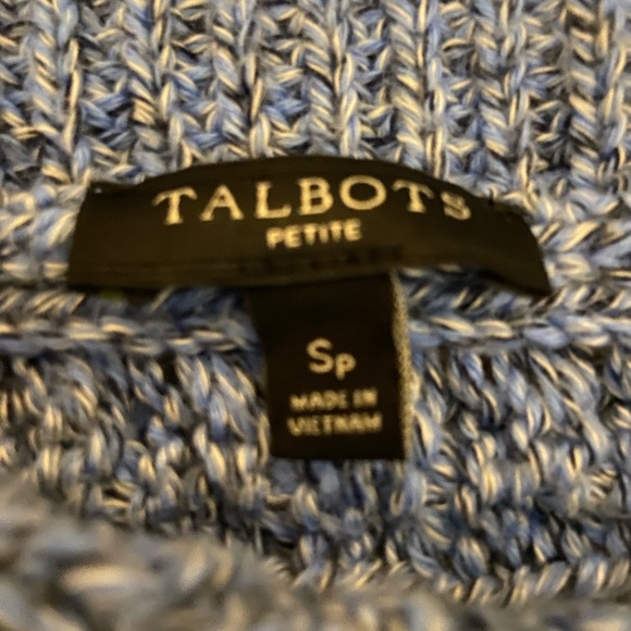 Talbots Sweater. Soft Blue. Size Sp. 100% Cotton. - Picture 6 of 7